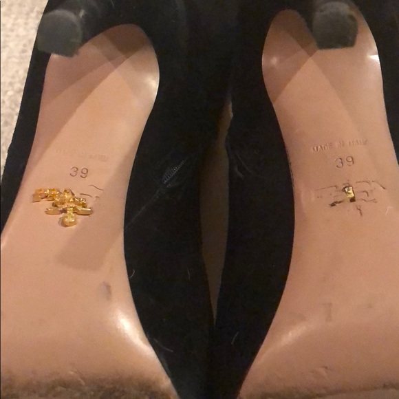 Prada Black Suede High Boot - Picture 8 of 8